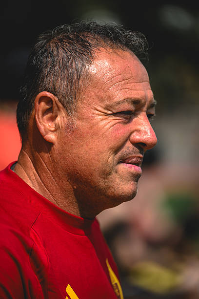 Roma coach Gianpiero Piovani during the pre-season friendly match between Borussia Dortmund Women and AS Roma Women at Stadion Rote Erde on August...